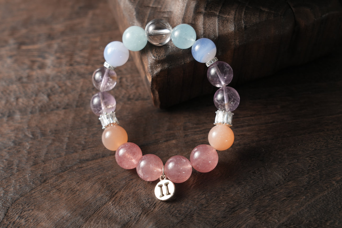 Gemini Zodiac Crystal Bracelet – Handmade Designer Jewelry for Balance and Expression