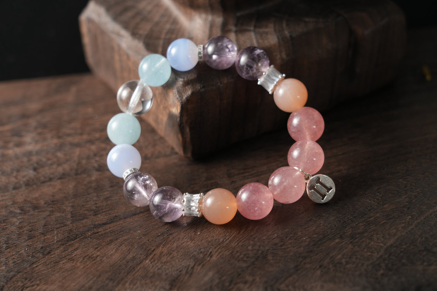 Gemini Zodiac Crystal Bracelet – Handmade Designer Jewelry for Balance and Expression