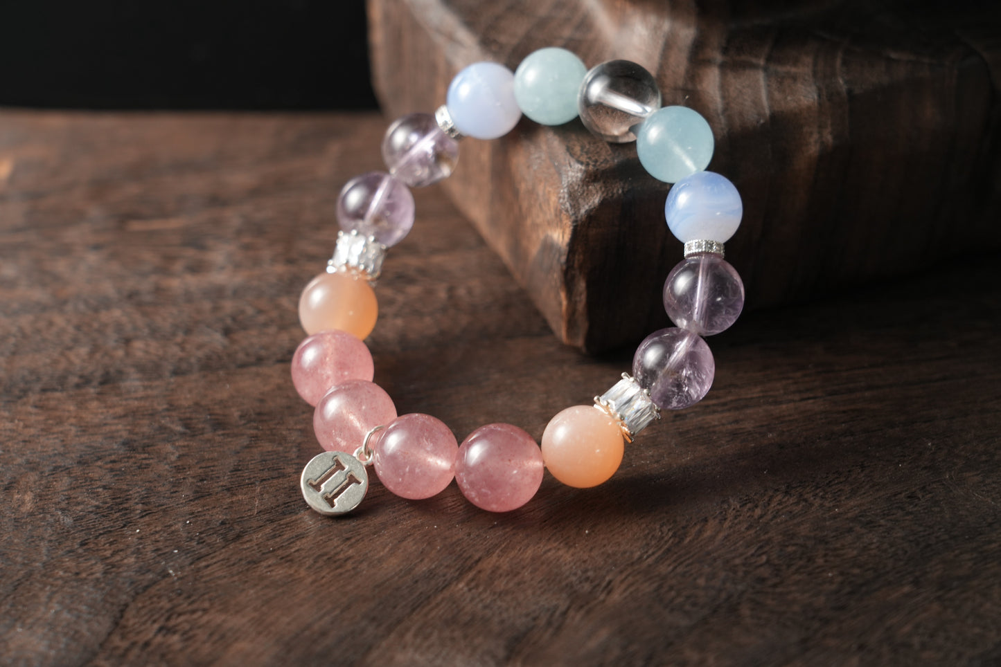 Gemini Zodiac Crystal Bracelet – Handmade Designer Jewelry for Balance and Expression