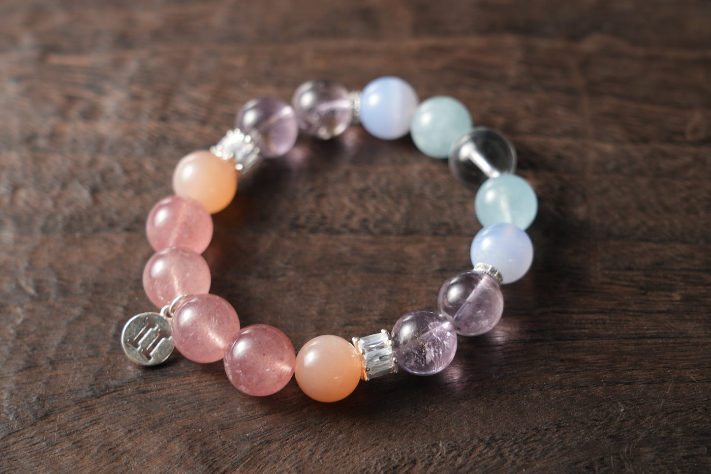 Gemini Zodiac Crystal Bracelet – Handmade Designer Jewelry for Balance and Expression