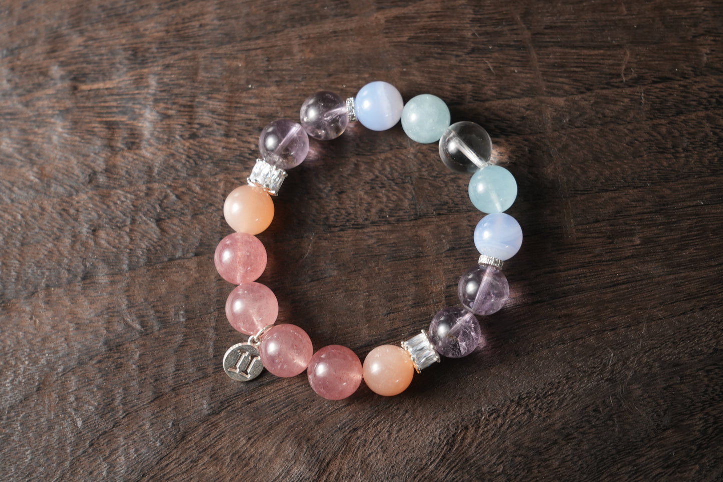 Gemini Zodiac Crystal Bracelet – Handmade Designer Jewelry for Balance and Expression