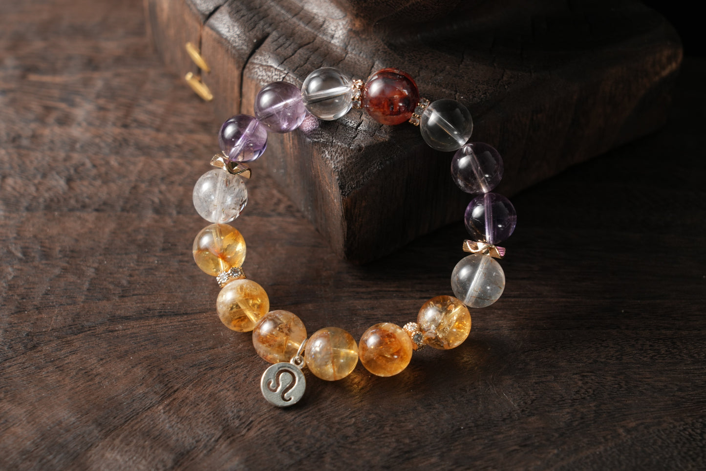 Leo Zodiac Crystal Bracelet – Handmade Designer Jewelry for Strength and Radiance