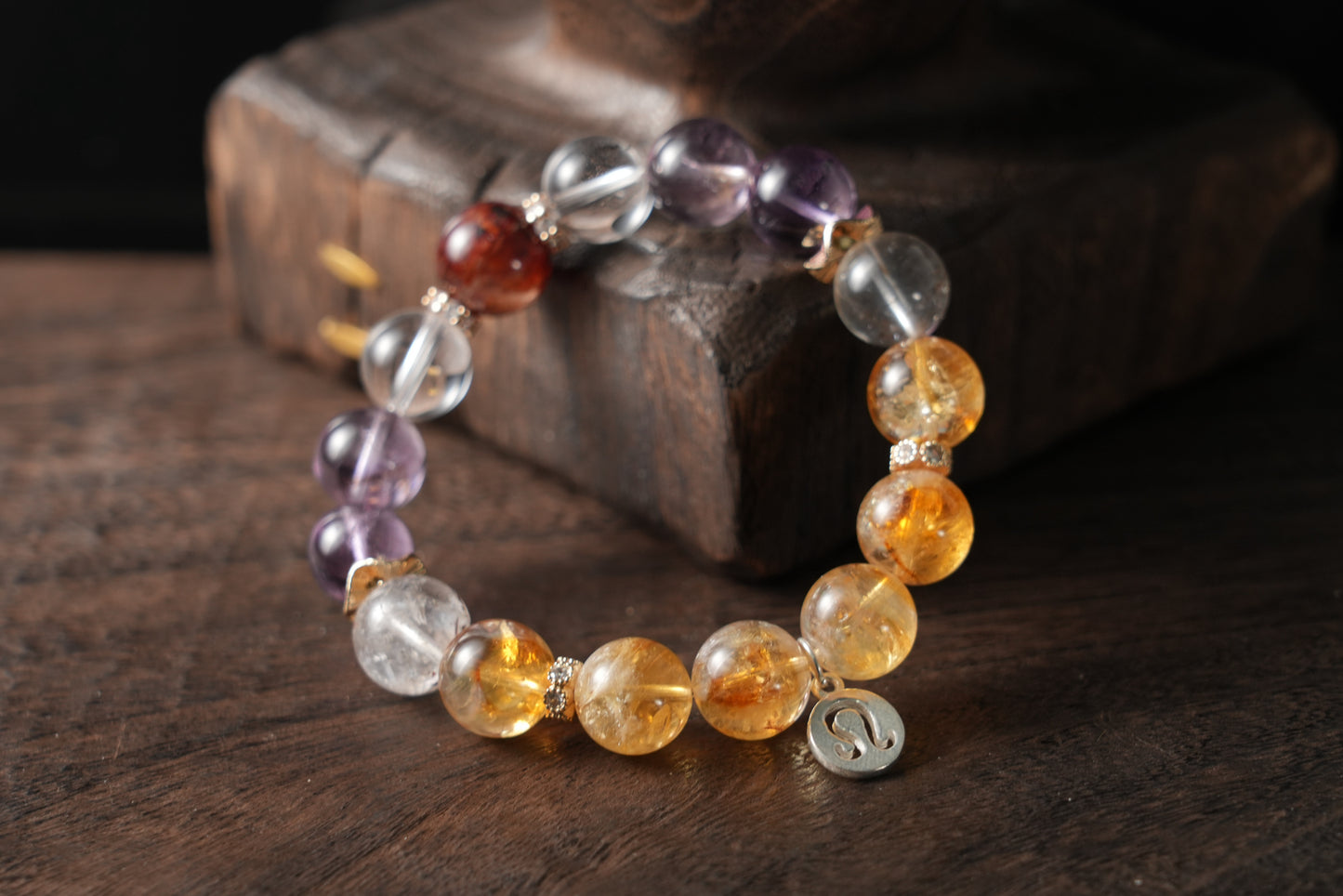 Leo Zodiac Crystal Bracelet – Handmade Designer Jewelry for Strength and Radiance