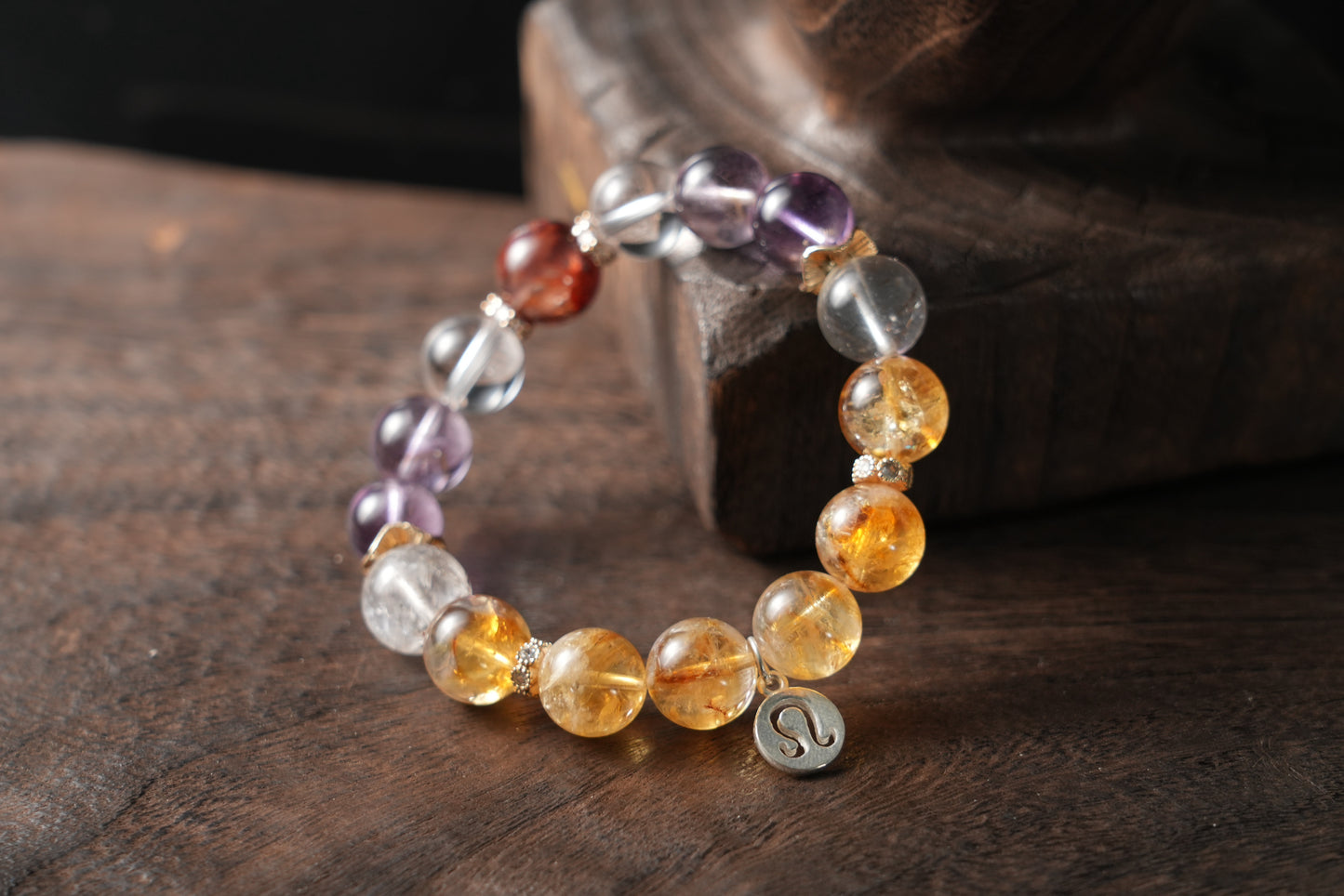 Leo Zodiac Crystal Bracelet – Handmade Designer Jewelry for Strength and Radiance