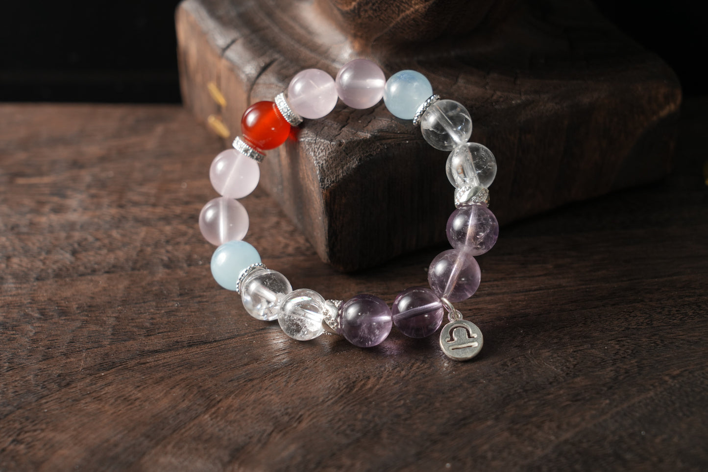 Libra Zodiac Crystal Bracelet – Handmade Designer Jewelry for Harmony and Love