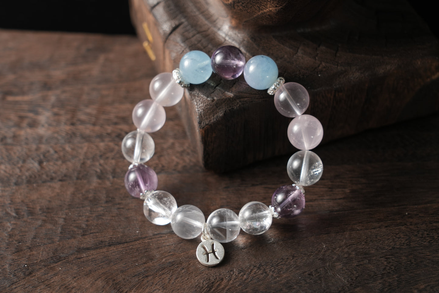 Pisces Zodiac Crystal Bracelet – Handmade Designer Jewelry for Intuition and Compassion
