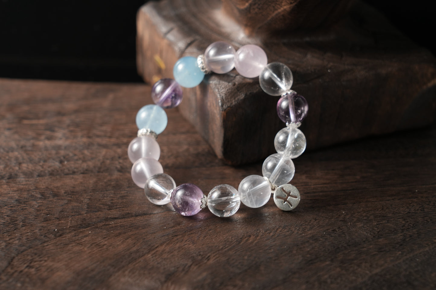 Pisces Zodiac Crystal Bracelet – Handmade Designer Jewelry for Intuition and Compassion