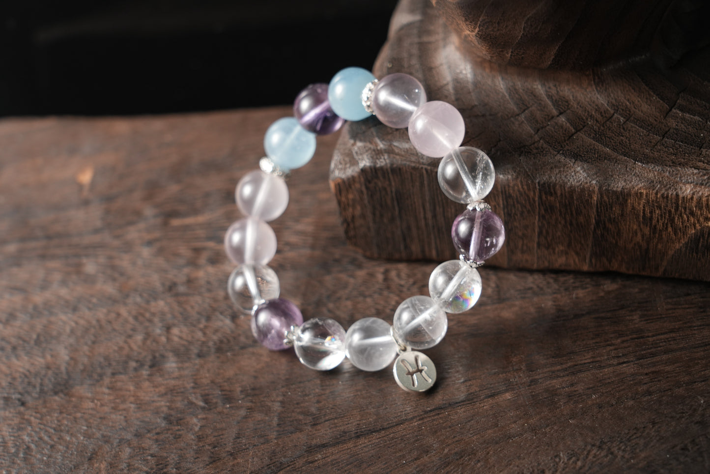 Pisces Zodiac Crystal Bracelet – Handmade Designer Jewelry for Intuition and Compassion