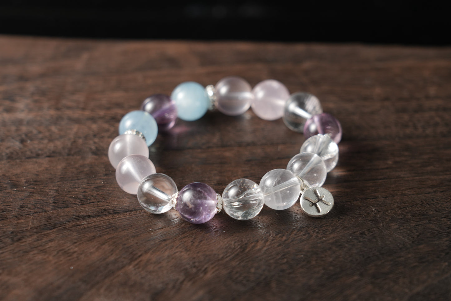 Pisces Zodiac Crystal Bracelet – Handmade Designer Jewelry for Intuition and Compassion