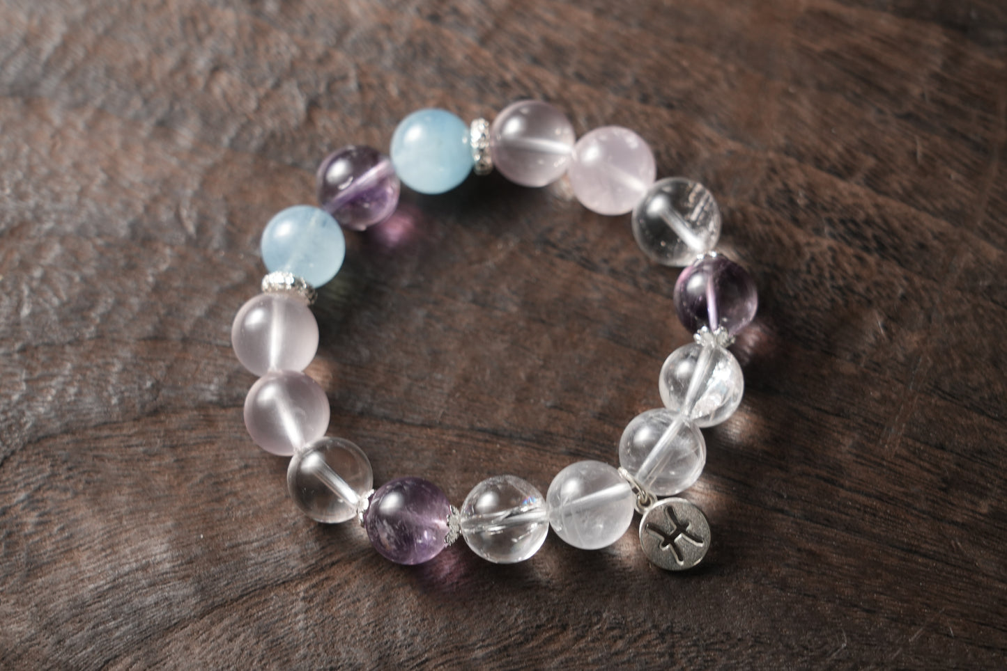 Pisces Zodiac Crystal Bracelet – Handmade Designer Jewelry for Intuition and Compassion