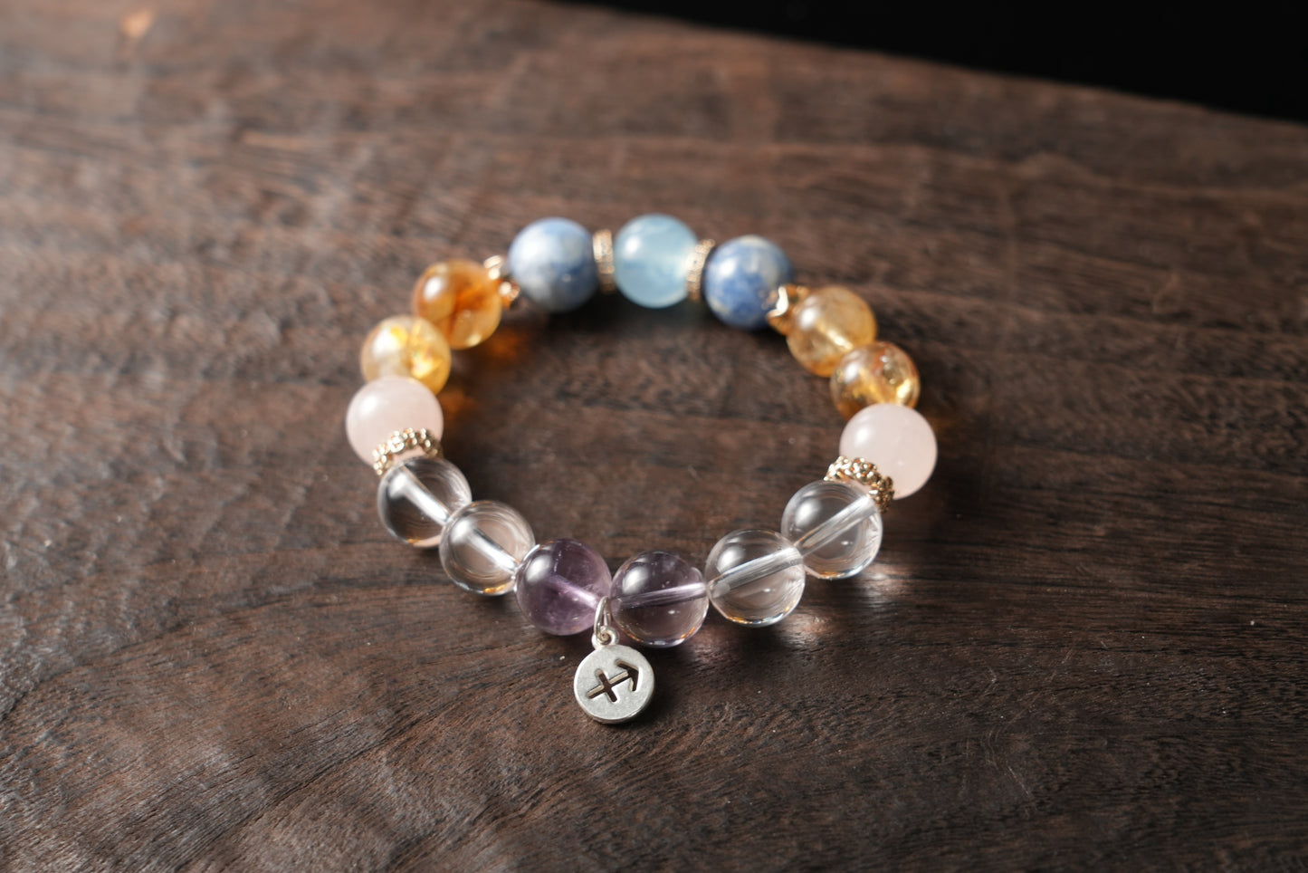 Sagittarius Zodiac Crystal Bracelet – Handmade Designer Jewelry for Freedom and Wisdom