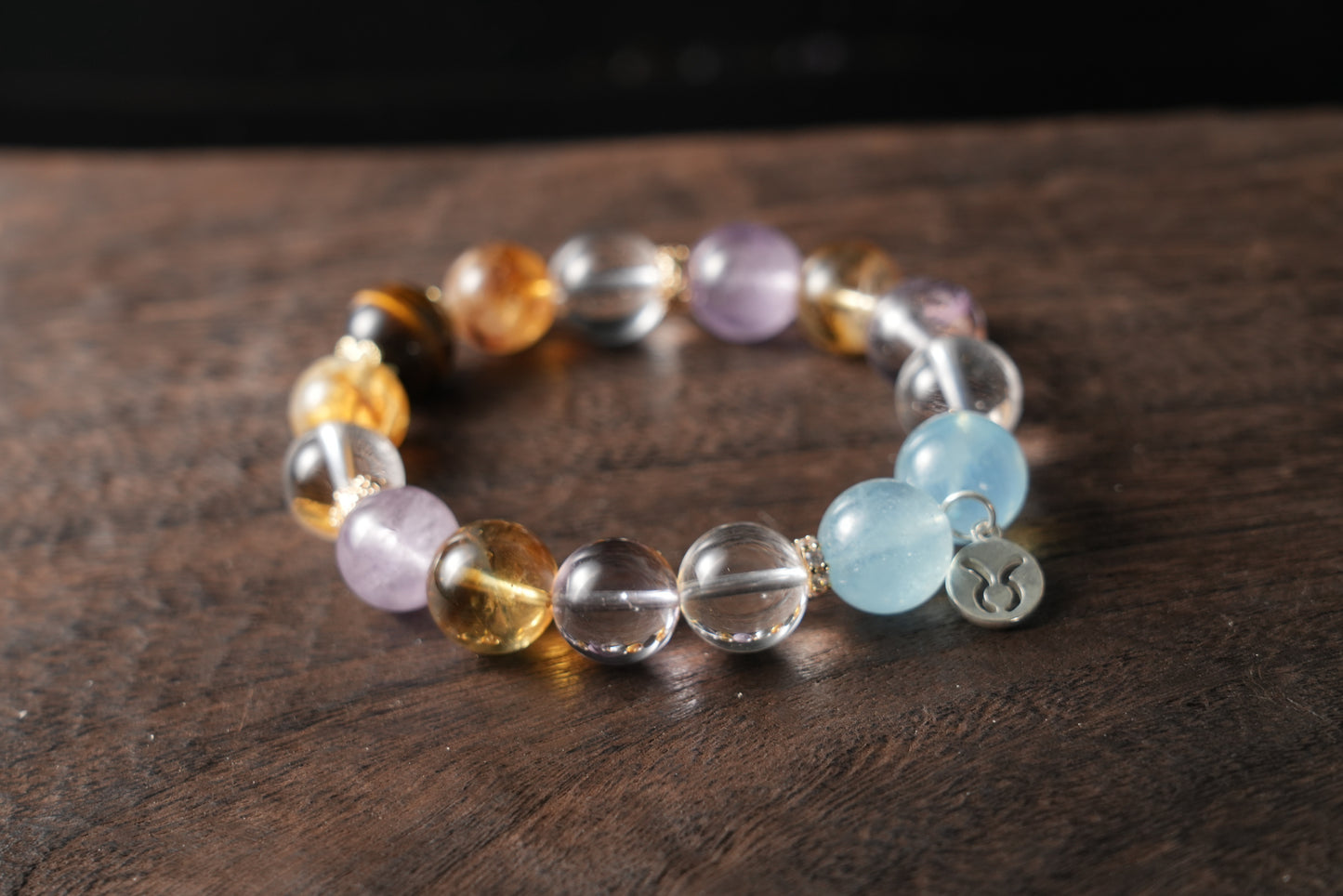 Taurus Zodiac Crystal Bracelet – Handmade Designer Jewelry for Grounding and Abundance