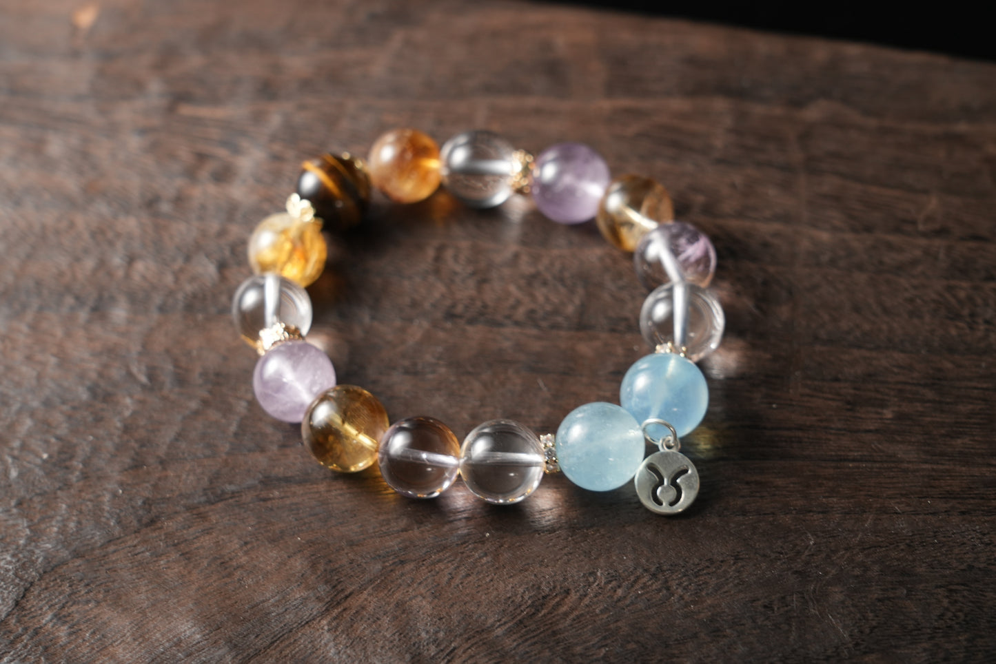 Taurus Zodiac Crystal Bracelet – Handmade Designer Jewelry for Grounding and Abundance