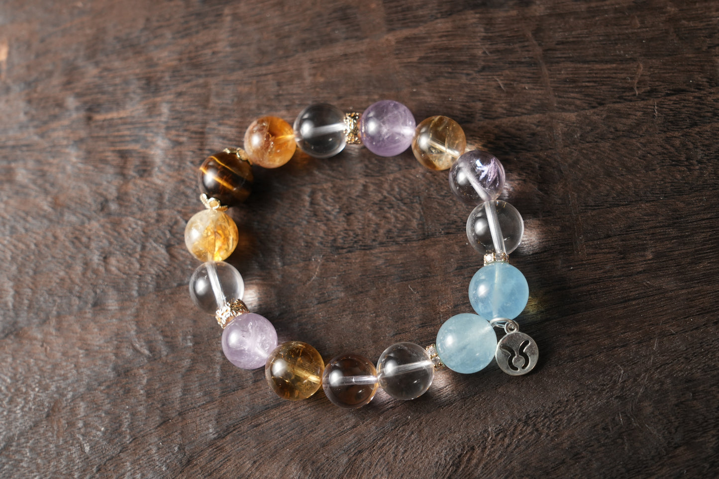 Taurus Zodiac Crystal Bracelet – Handmade Designer Jewelry for Grounding and Abundance