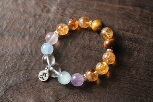 Capricorn Zodiac Crystal Bracelet – Handmade Designer Jewelry for Strength and Renewal