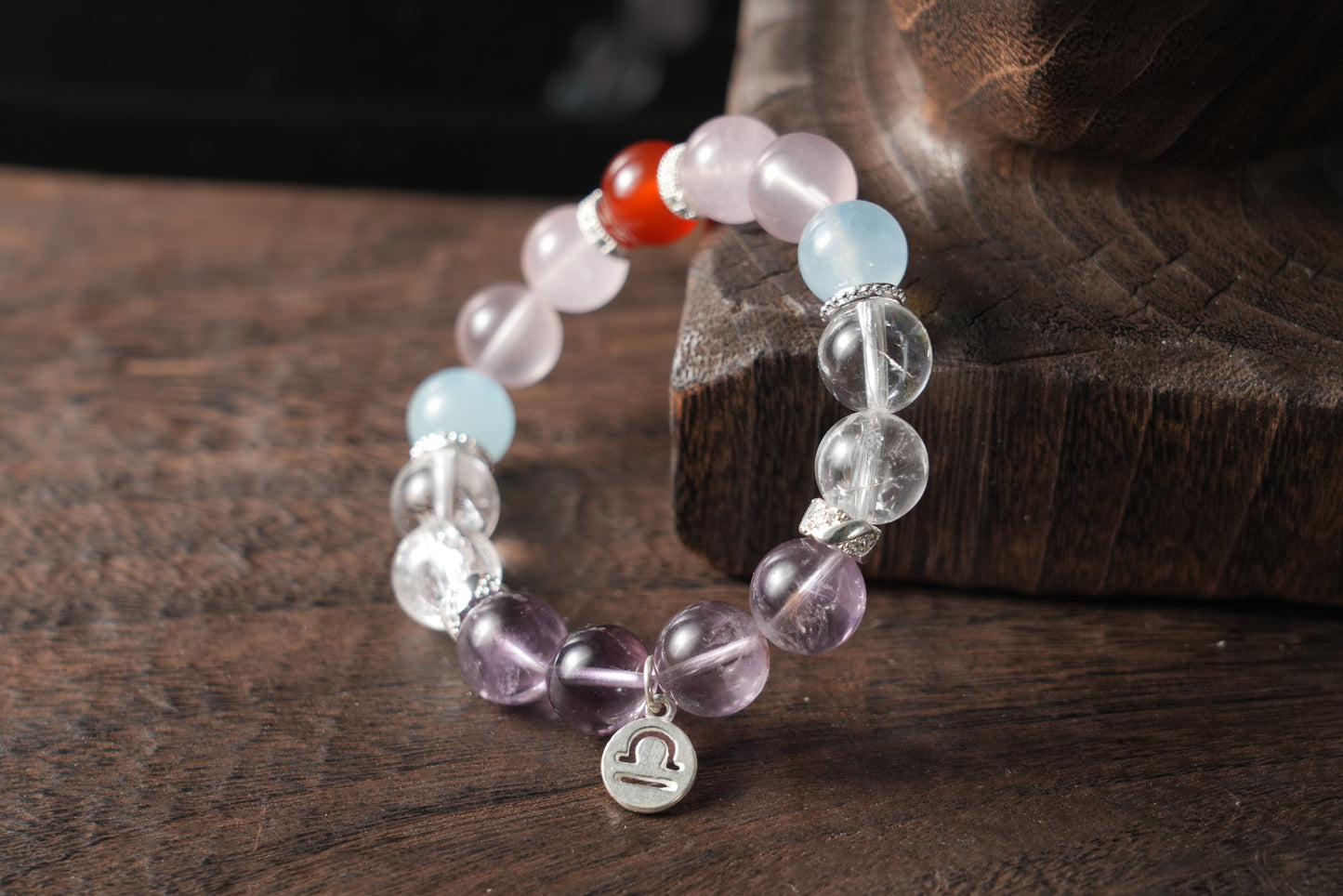 Libra Zodiac Crystal Bracelet – Handmade Designer Jewelry for Harmony and Love