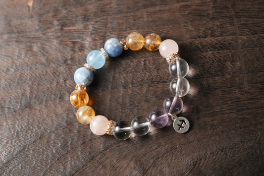 Sagittarius Zodiac Crystal Bracelet – Handmade Designer Jewelry for Freedom and Wisdom