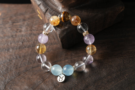 Taurus Zodiac Crystal Bracelet – Handmade Designer Jewelry for Grounding and Abundance